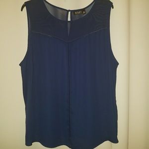 A.N.A Navy Blue Sheer Tank, sz. 2x