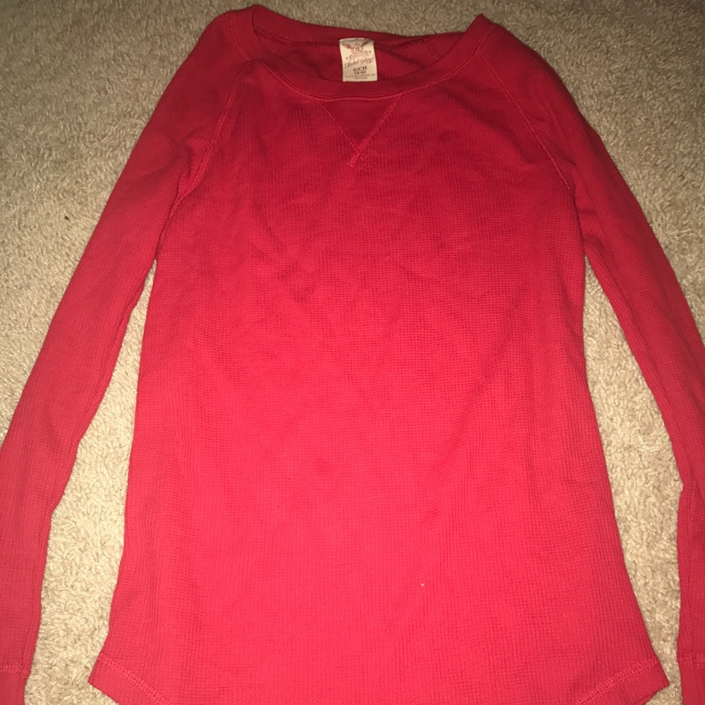 FADED GLORY red ribbed long sleeve top