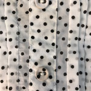 White tank with black polka dot