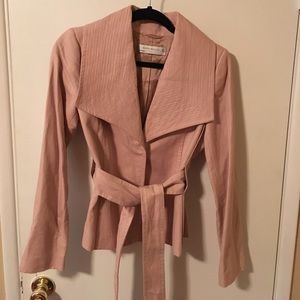 Zara Pink large collar wrap jacket