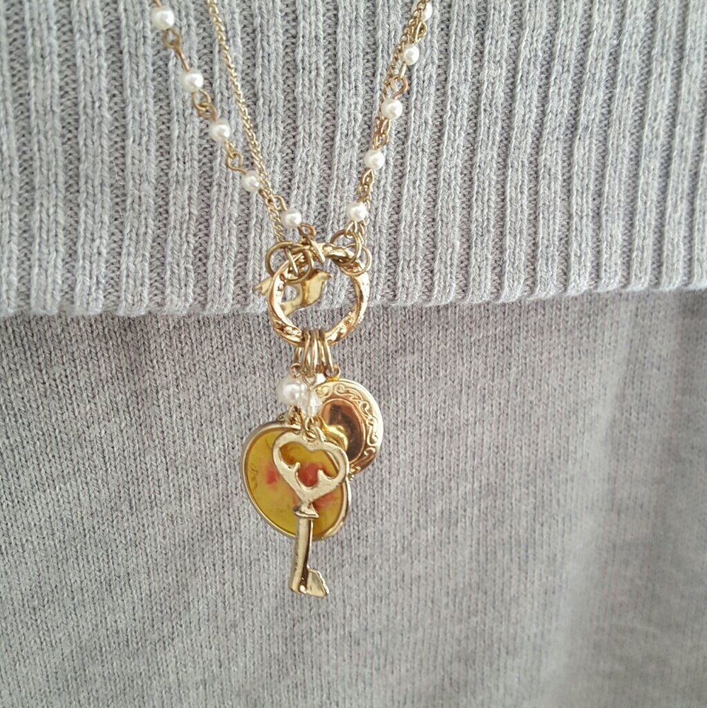 🔖SALE! Charm locket necklace forever 21 pearl