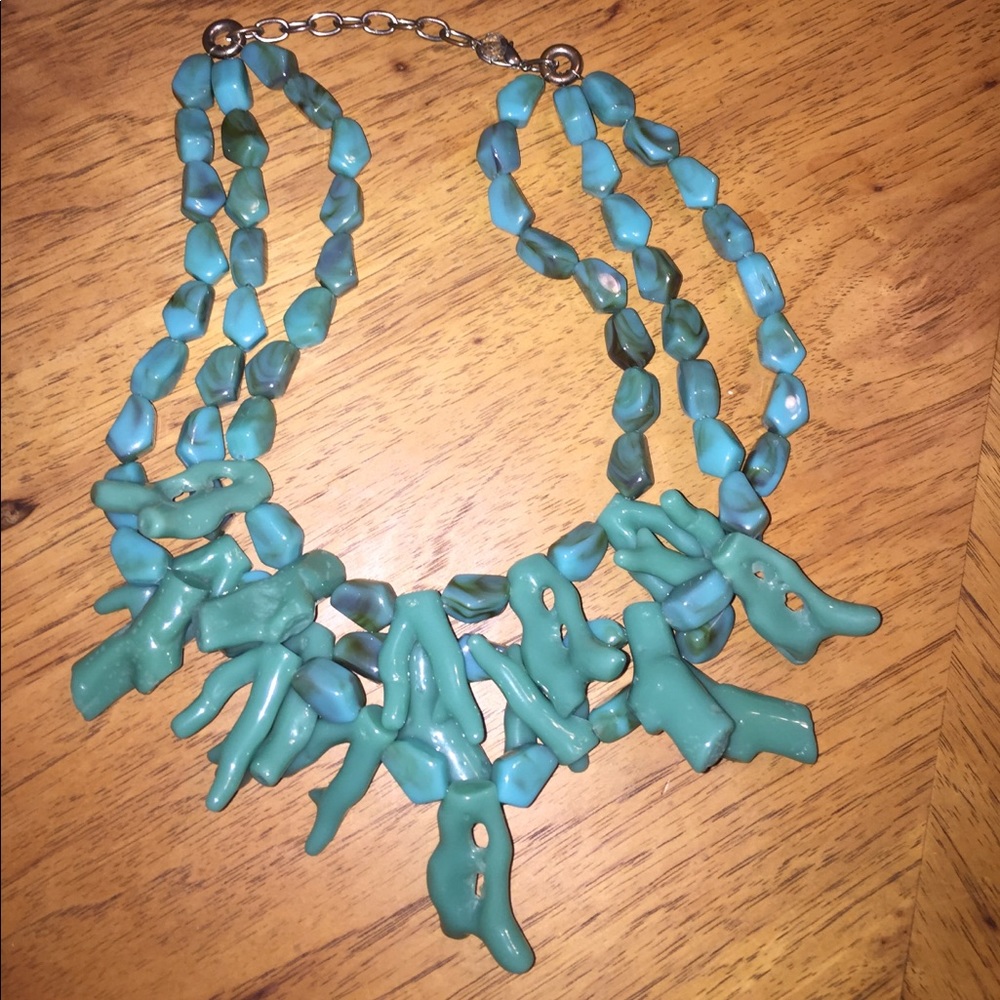 Turquoise coral necklace
