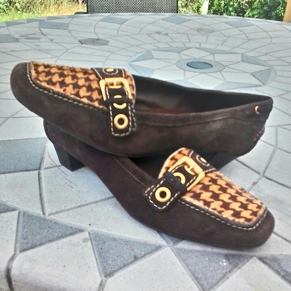 Talbots Shoes - **SOLD** Talbots Houndstooth Buckle Pumps 7.5B