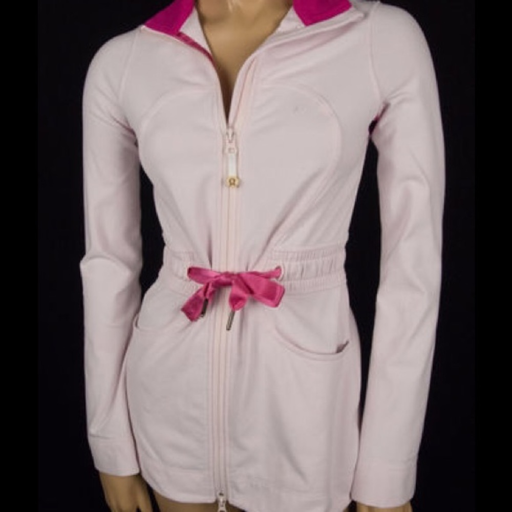 Lululemon Two Tone Pink Ribbon Fitted Jacket