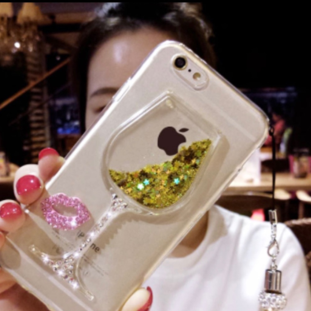 Bling Girl Woman Lady Wine...Glitter Phone Case - Picture 3 of 4