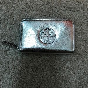 Metallic Tory Burch Wallet