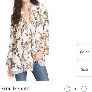 Free People Floral Tunic