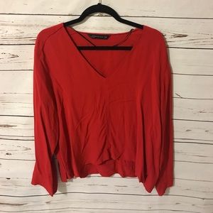 Zara Red Box Blouse