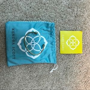 Kendra Scott Turquoise and Gold Classic Bangle