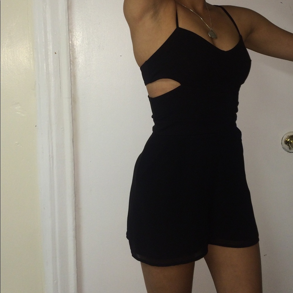 Fancy Black Bebe Romper