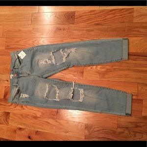 NWT SneakPeek Ripped Light Wash Boyfriend Jeans