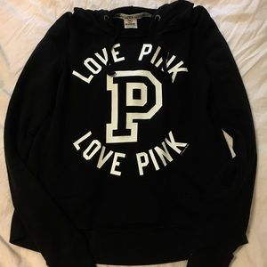 XS PINK cropped hoodie