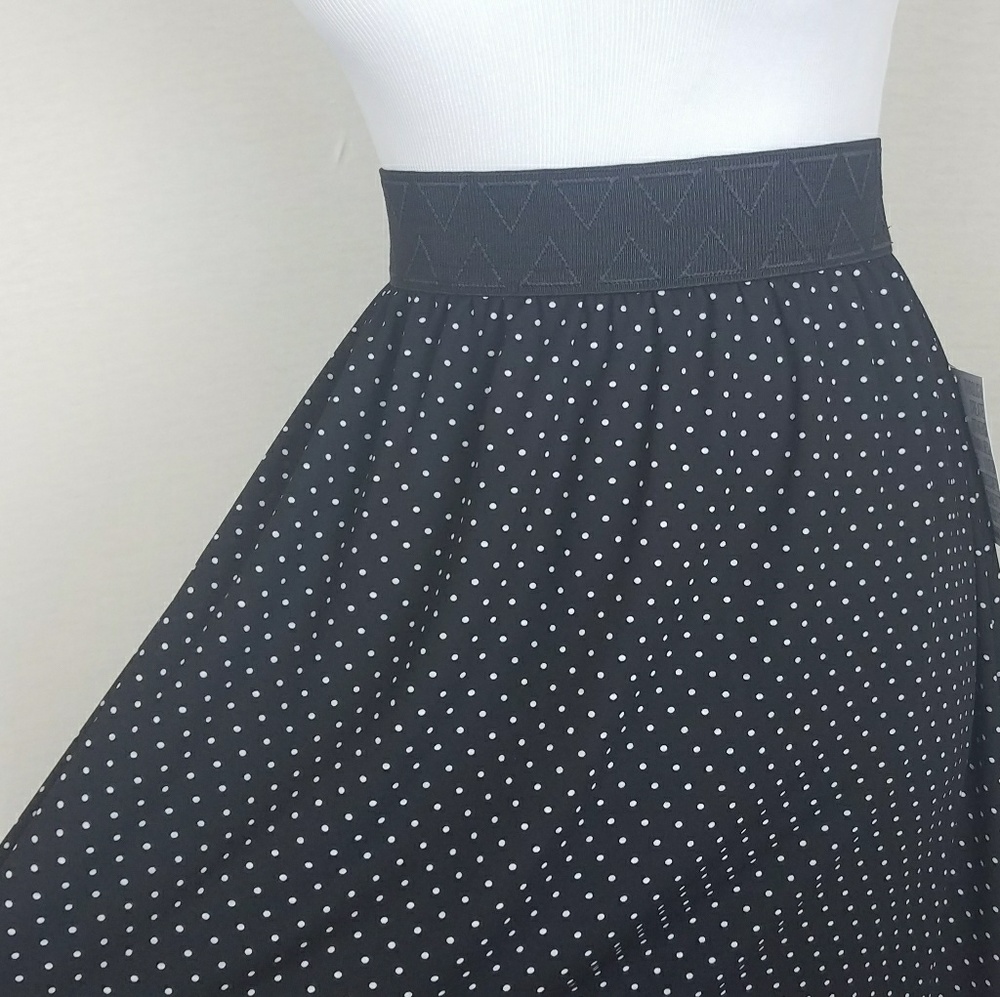 LuLaRoe Lola, Black with White polka-dots