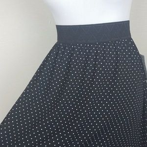 LuLaRoe Lola, Black with White polka-dots