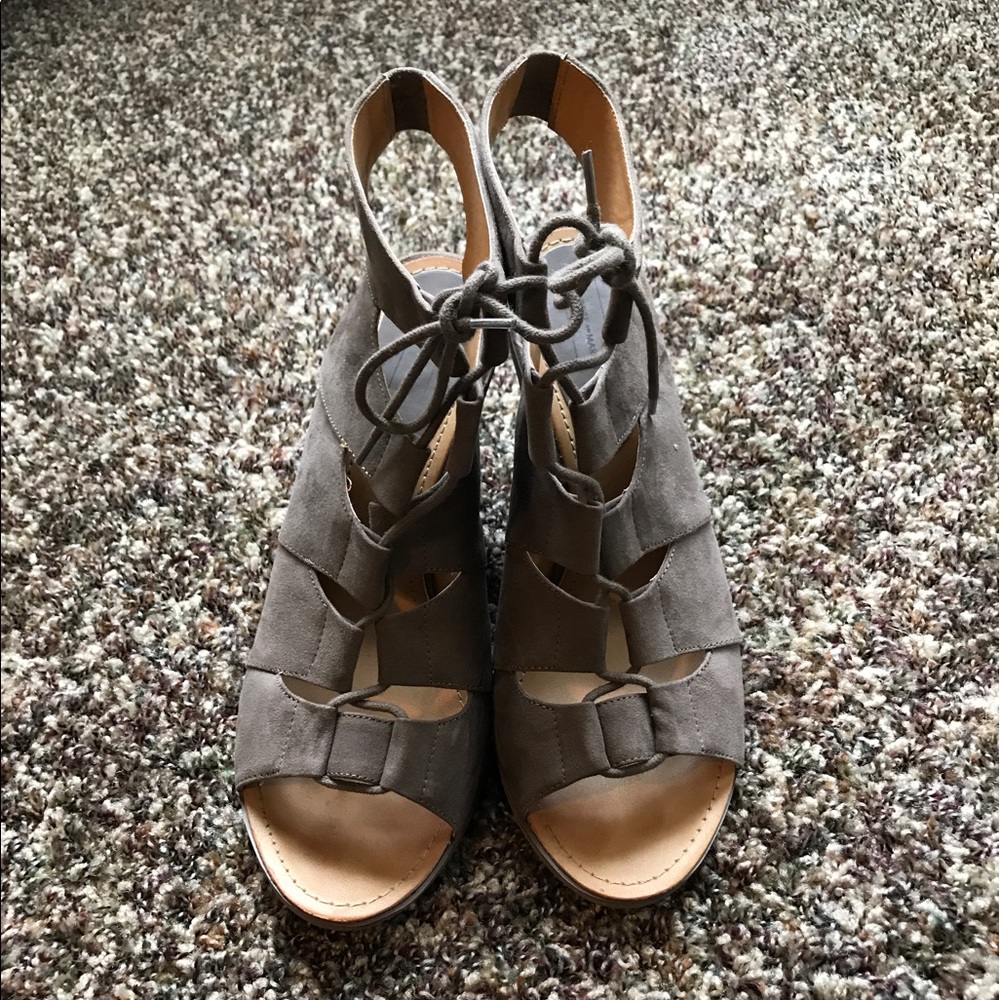 Lace up wedge sandal.  Size 12