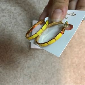 Kate Spade Yellow Classic Hoops Earrings