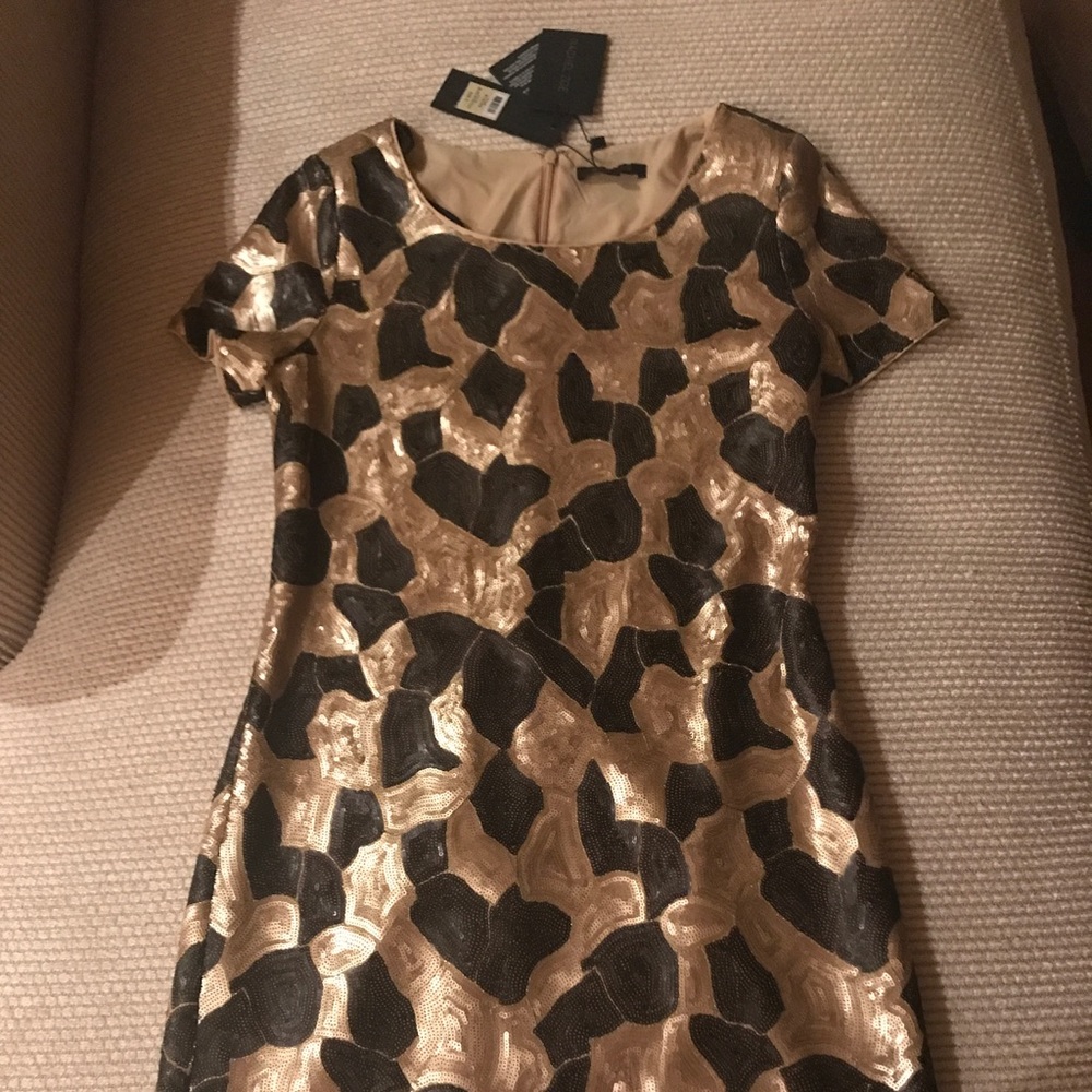 Sequin black and gold dress