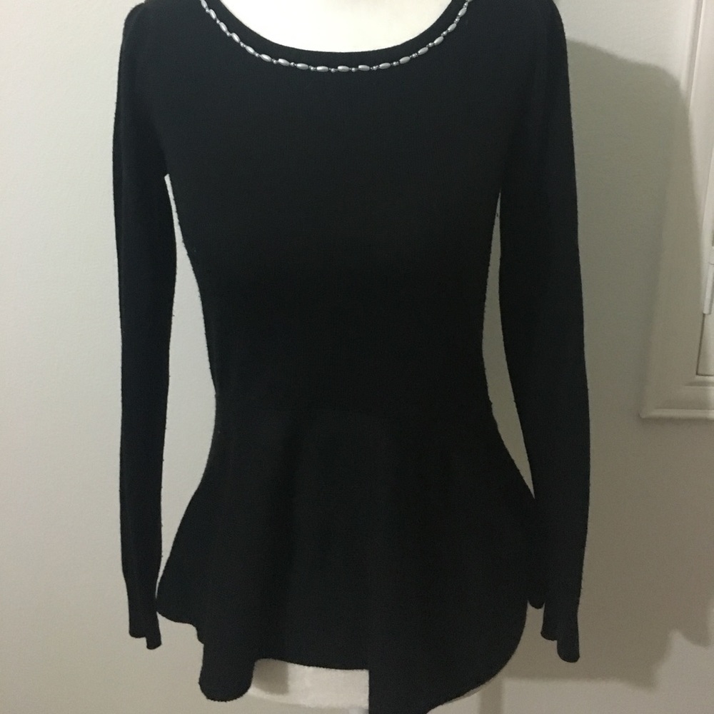 Net Sweater Peplum