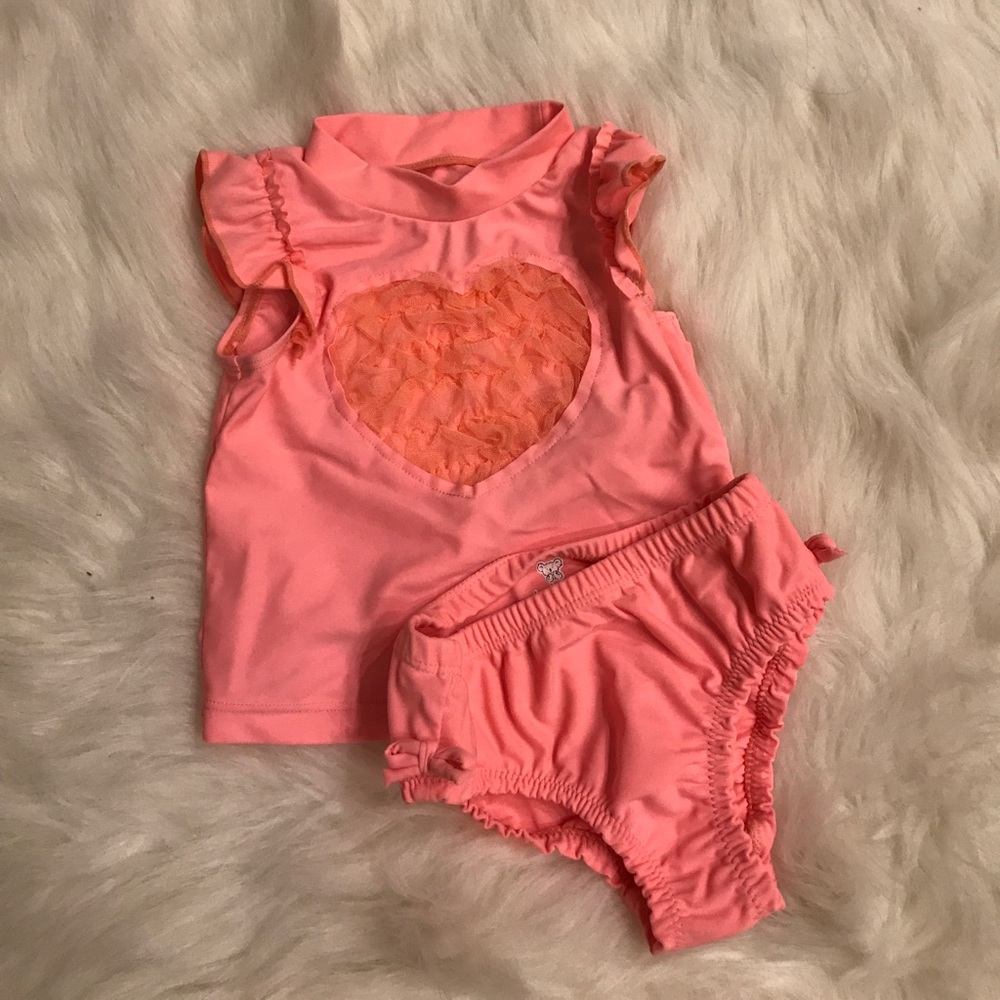 Coral 2 piece swimsuit 18 months