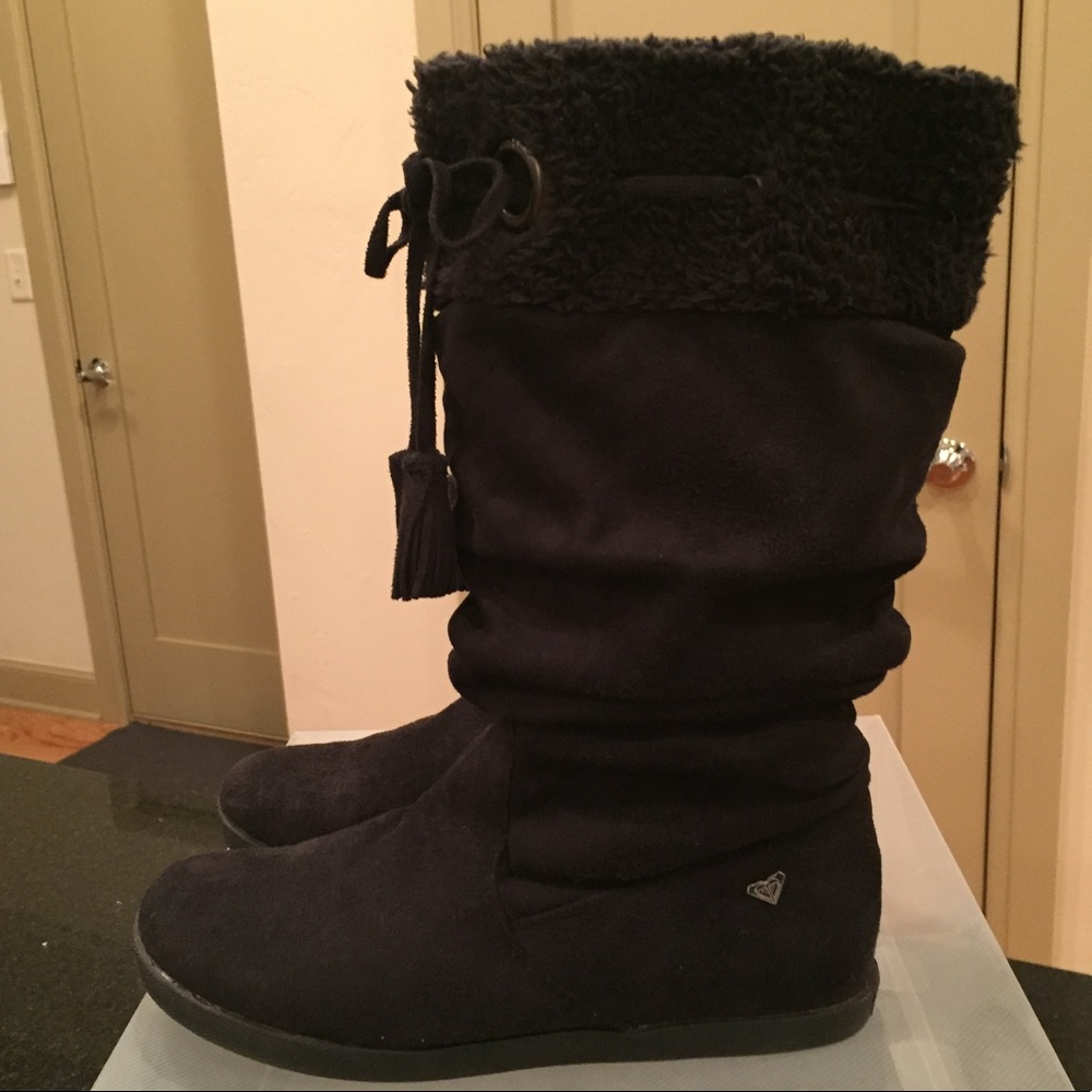 ROXY black boots sz 8.5 with super comfy soles!