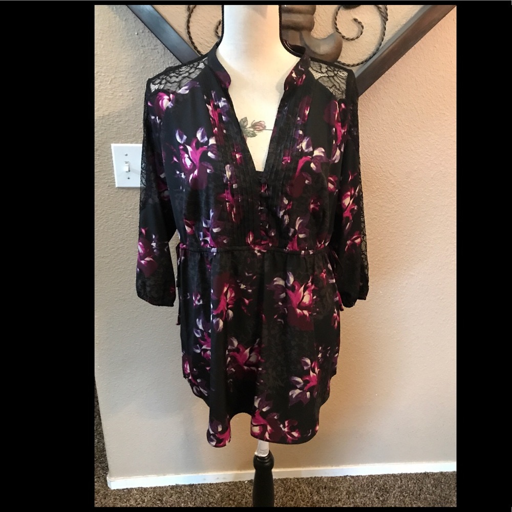 Elle xl blouse excellent condition floral - kohls