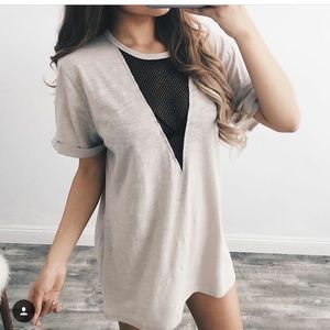 OOTD fash Jackie Fishnet t-shirt Dress S