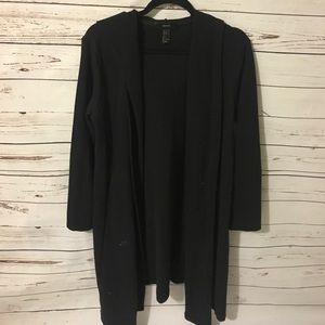 Forever 21 Hooded Open Fleece Cardigan