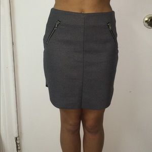 Grey formal pencil skirt