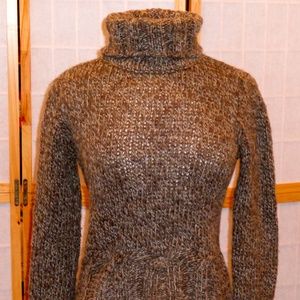 Berretti Olive Green/Brown Turtleneck Sweater Sz M