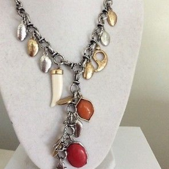 LUCKY BRAND 'African Sky' Coral Horn Necklace - Picture 2 of 4