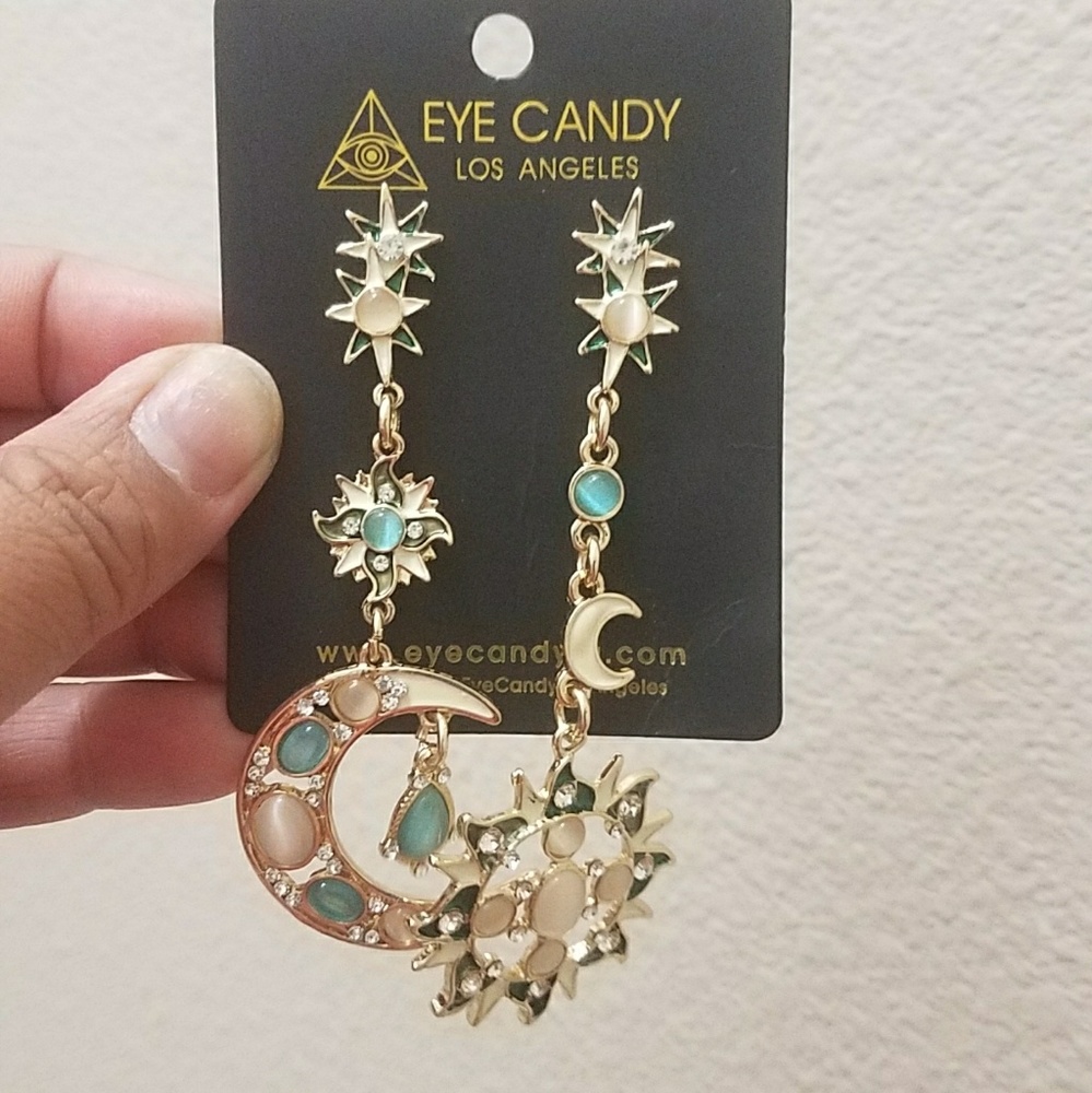 Sun and moon earring set