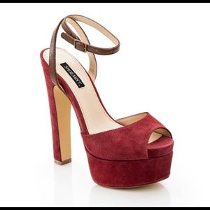 NEW shoemint raspberry platform heels