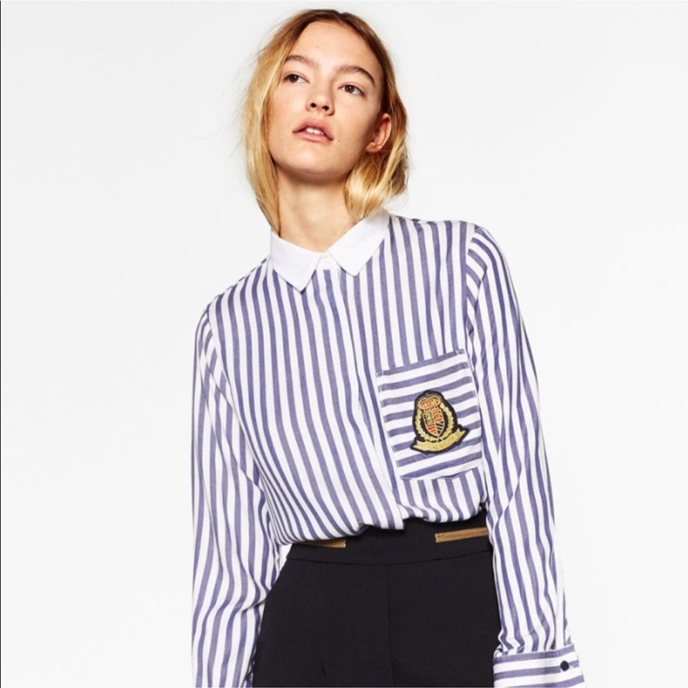 Zara BUTTON DOWN Shirt size ((Medium)