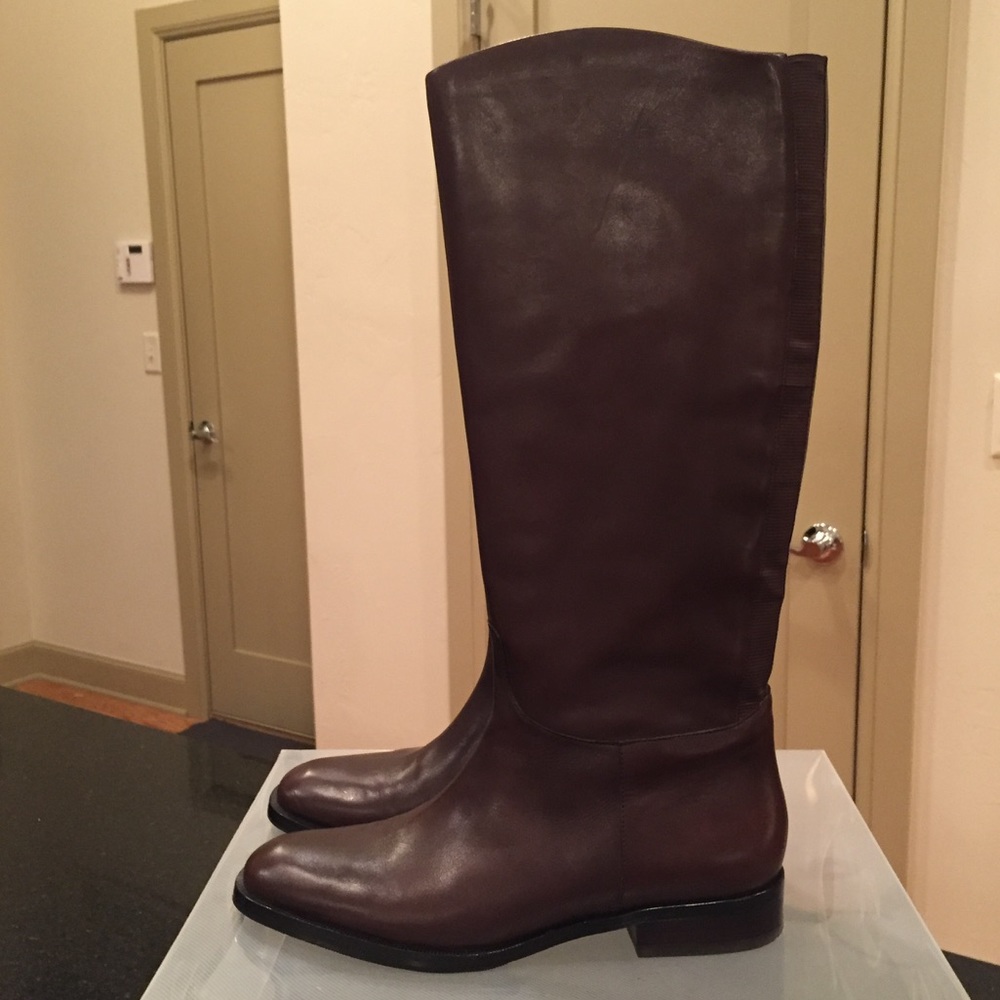 NEW Banana Republic Brown Leather Tall Boots sz 9!