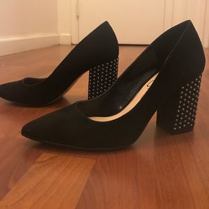 JESSICA SIMPSON amazing black rocker thick heels