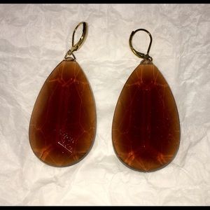 Joan Rivers Brown Quartz Drop Earring