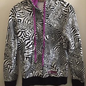 O'Neal zebra zip up hoodie