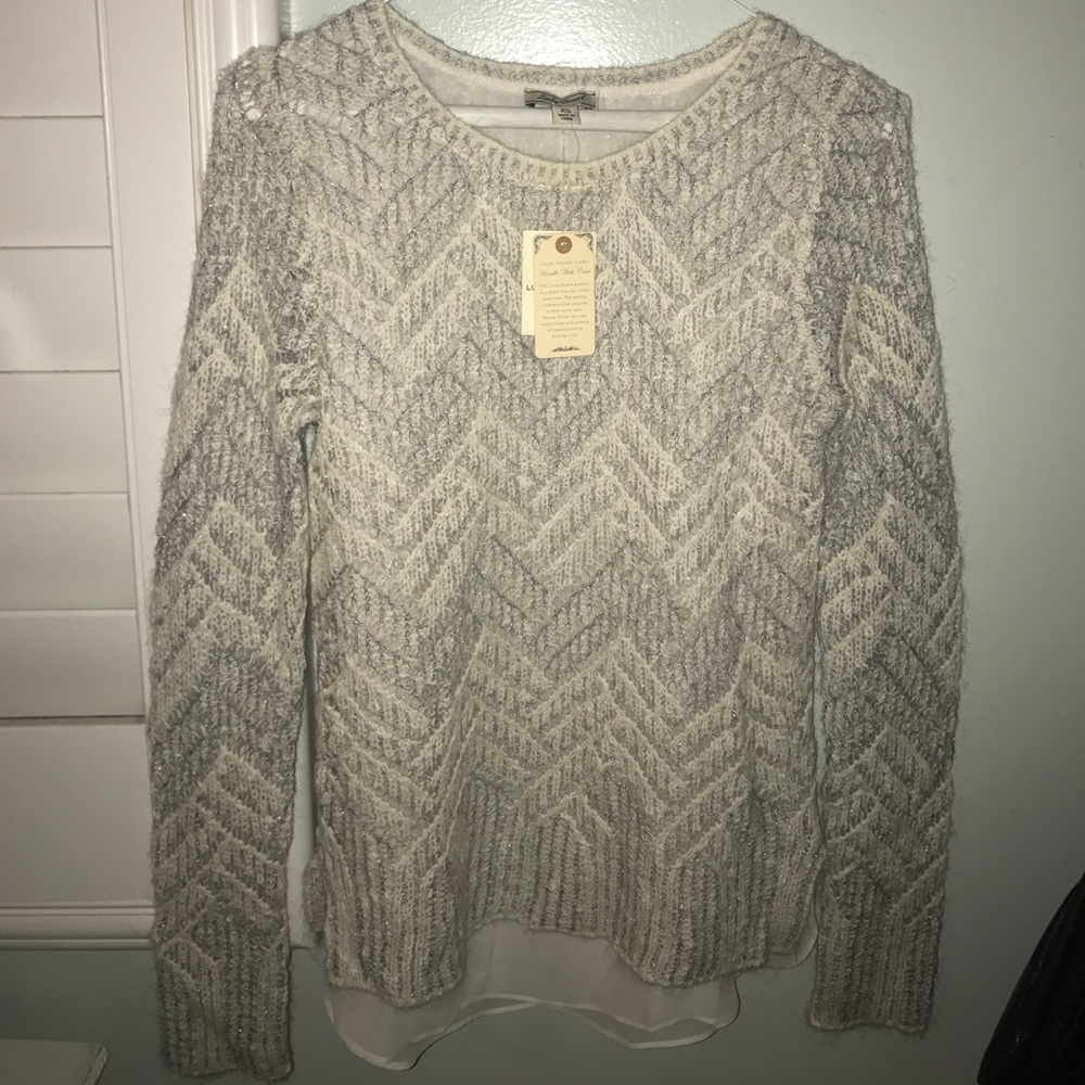 Lucky Brand Sweater with Chiffon Lining