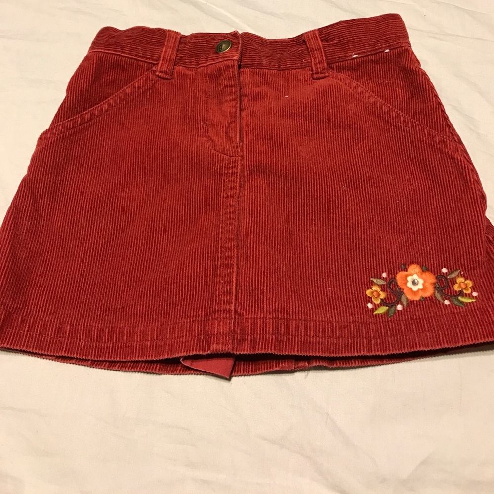 Gymboree corduroy skirt with shorts attached