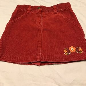 Gymboree corduroy skirt with shorts attached