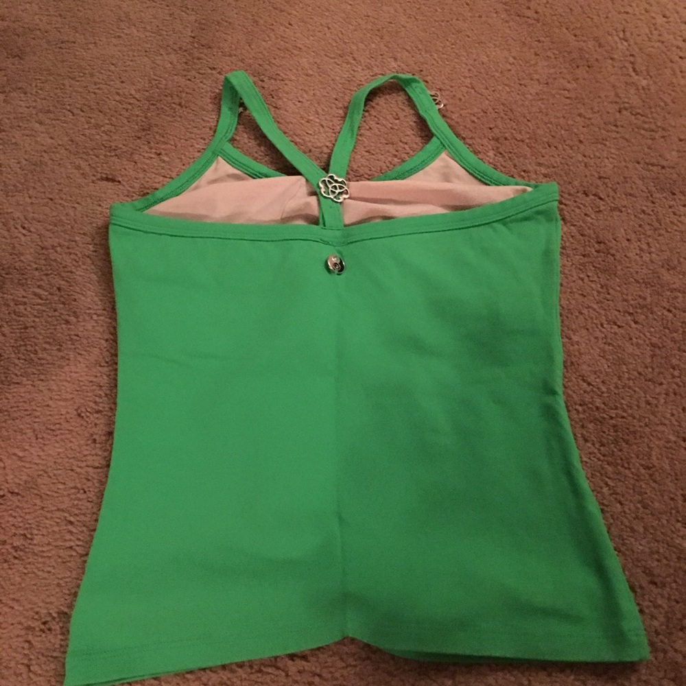 Women's Racerback Green Top - Picture 2 of 2