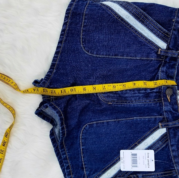 Free People Jean Mini Daisy Dukes Shorts High Rise - Picture 5 of 8