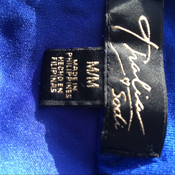 Thalia Knit Top Blue Cold Shoulder Scoop Neck M - Picture 5 of 6