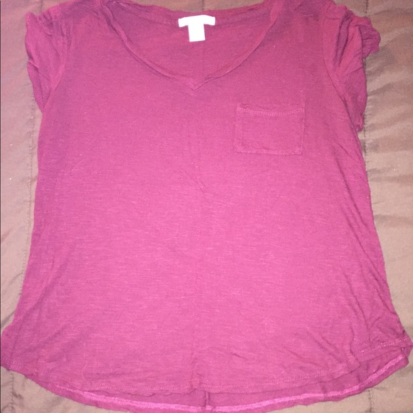 Maroon crop top, size large - Picture 1 of 2