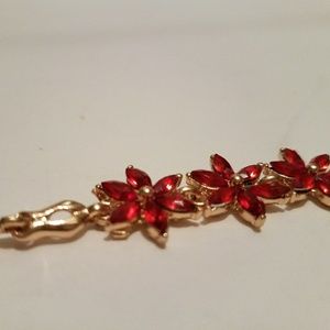 Red Flower Bracelet