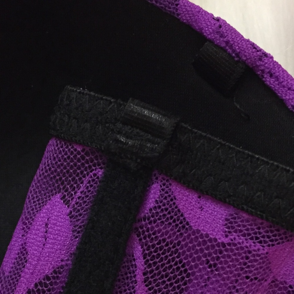 Black & purple lace bralette - Picture 4 of 4