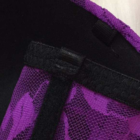 Black & purple lace bralette - Picture 4 of 4