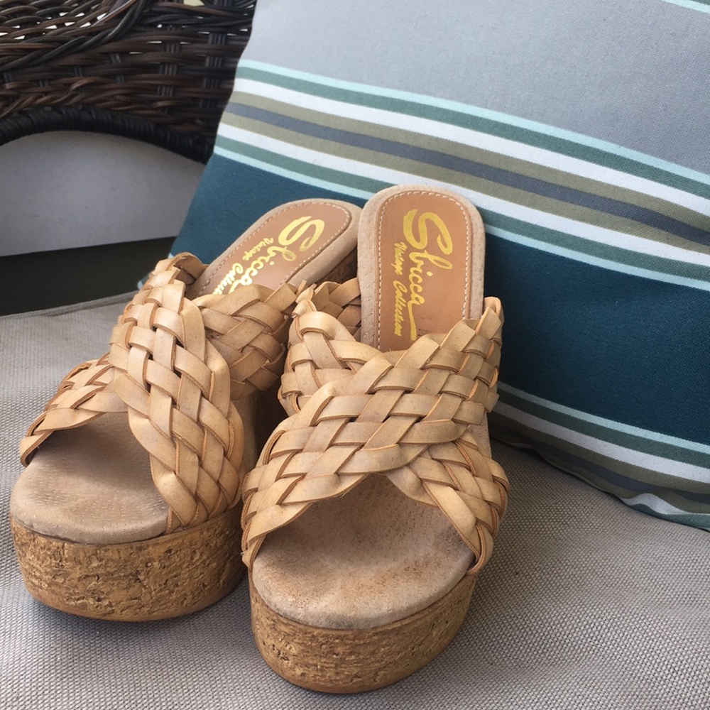 STRAPPY CORK WEDGES