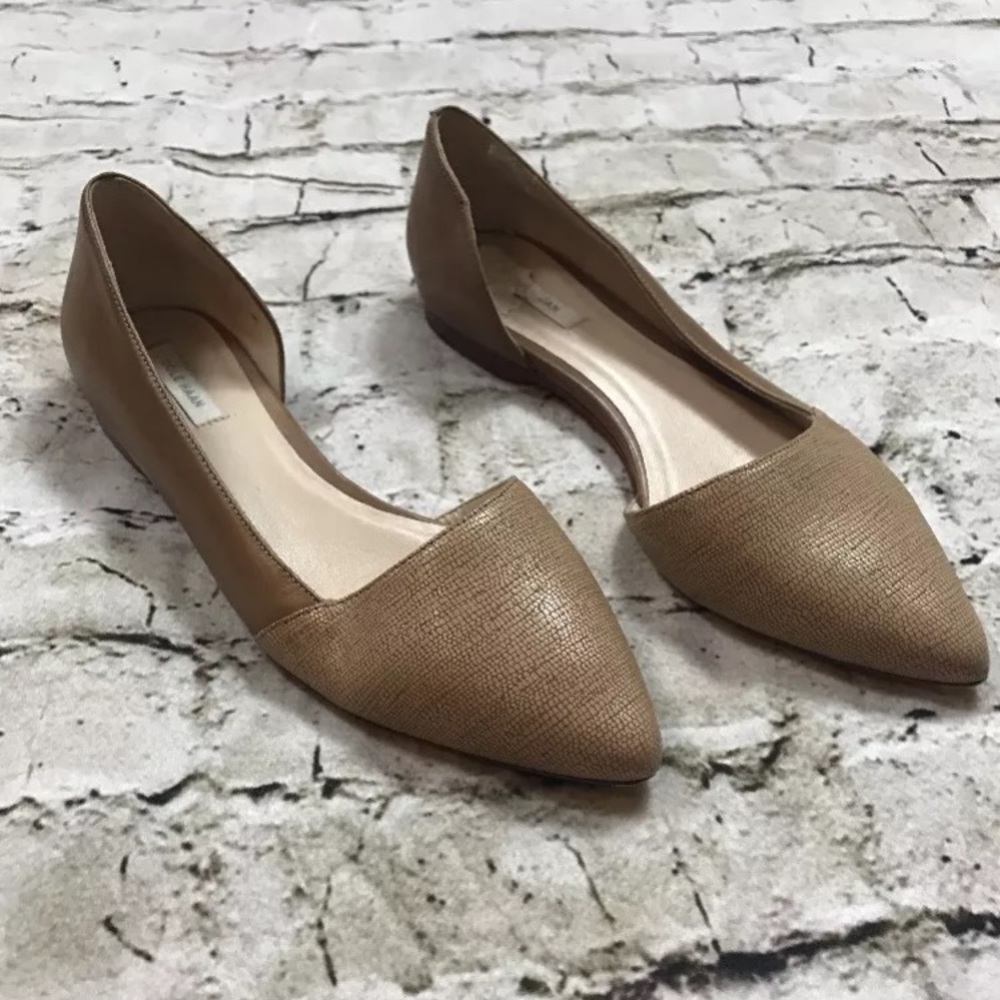 Cole Haan Flat Skimmers Nude Brown Sz 6 1/2 B