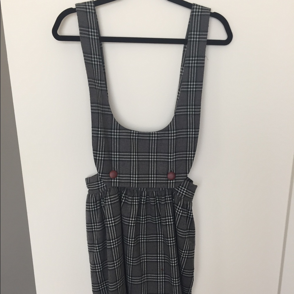Cute plaid pinafore dress